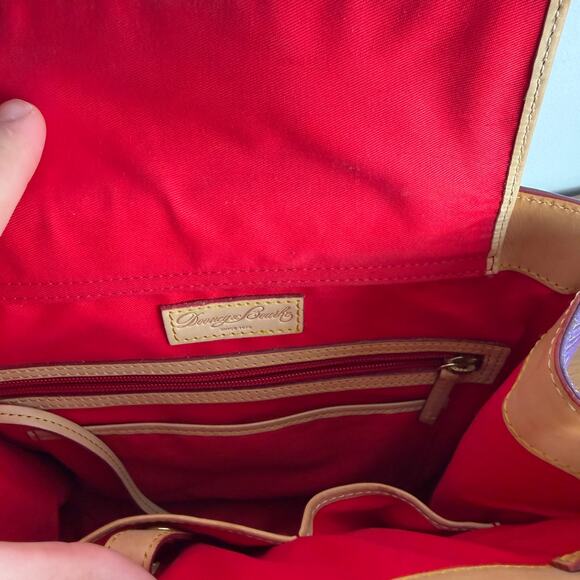 Dooney & Bourke Florentine Vacchetta Purple Leather Top Handle Satchel Tote - Picture 12 of 14